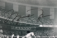 RARE Michael Jordan & Patrick Ewing Dual-Signed 20 x 24 B&W Photo (Steiner & UDA)