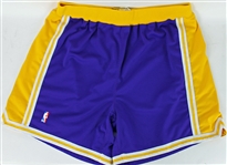 1997-98 Shaquille O'Neal Game Worn L.A. Lakers Road Shorts (Grey Flannel & MEARS)