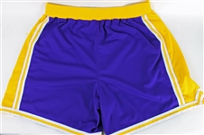 1997-98 Shaquille O'Neal Game Worn L.A. Lakers Road Shorts (Grey Flannel & MEARS)