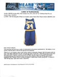 1997-98 Shaquille O'Neal Game Worn L.A. Lakers Road Shorts (Grey Flannel & MEARS)