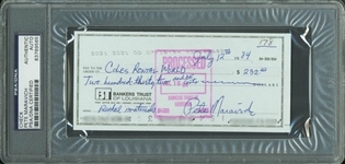 Pistol Pete Maravich Handwritten & Signed Personal Bank Check (1984)(PSA/DNA Encapsulated)