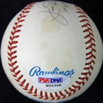 Joe DiMaggio Signed Limited Edition OAL Budig Baseball w/ HOF 55 (PSA/DNA)