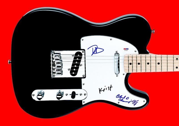 Nirvana: David Grohl, Krist Novoselic & Chad Channing Signed Telecaster Style Electric Guitar (PSA/DNA)