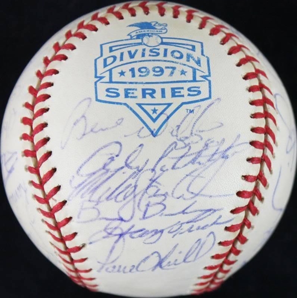 1997 N.Y. Yankees Team-Signed ALDS Baseball w/ Jeter, Rivera, etc. (27 Sigs!)(JSA)
