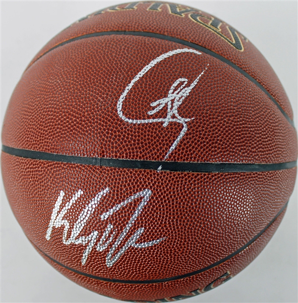 Golden State Warriors: Stephen Curry & Klay Thompson Signed Basketball (PSA/DNA)