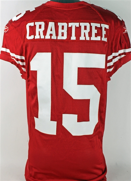 Michael Crabtree 2010 Game Used 49ers Jersey (MEARS)