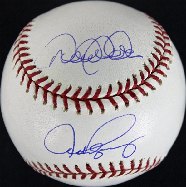 Derek Jeter & Alex Rodriguez Dual-Signed OML Baseball (Steiner)