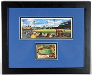 Mickey Mantle Signed & Framed 565-Foot Home Run Postcard Display (PSA/DNA)