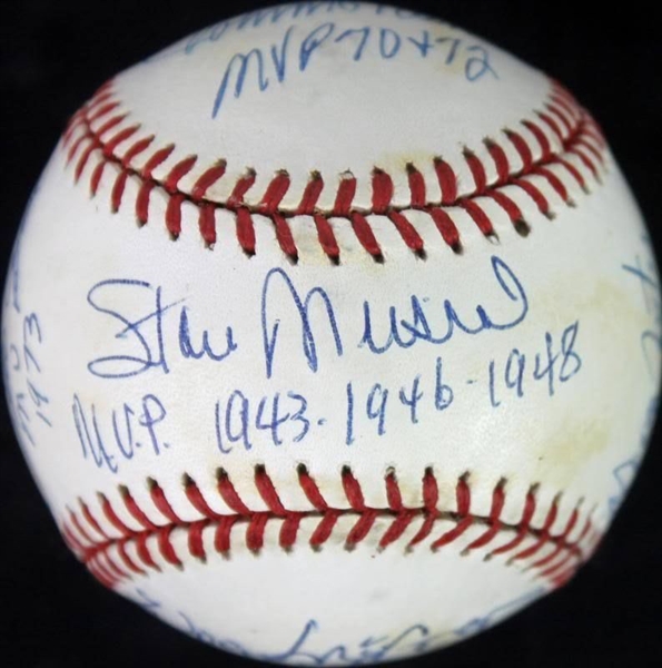 Major League MVPs Multi-Signed ONL Baseball w/ Musial, Bench, Mays + 5 More! (PSA/DNA)