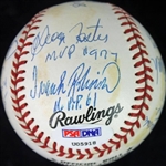 Major League MVPs Multi-Signed ONL Baseball w/ Musial, Bench, Mays + 5 More! (PSA/DNA)