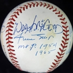 Major League MVPs Multi-Signed ONL Baseball w/ Musial, Bench, Mays + 5 More! (PSA/DNA)
