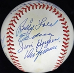 Dodgers Hall of Famers Multi-Signed ONL Baseball w/ Snider, Lasorda +11 More! (JSA)