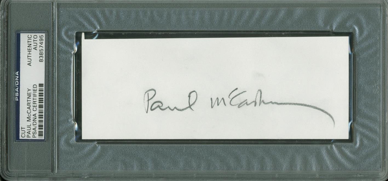 The Beatles: Paul McCartney Large & Impressive Clean 3" x 6.5" Over-Sized Signature (PSA/DNA Encapsulated)