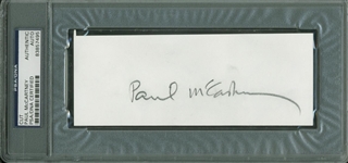 The Beatles: Paul McCartney Large & Impressive Clean 3 x 6.5 Over-Sized Signature (PSA/DNA Encapsulated)