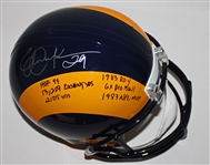 Eric Dickerson Signed & Stat Inscribed Full-Sized Rams Helmet (PSA/DNA)
