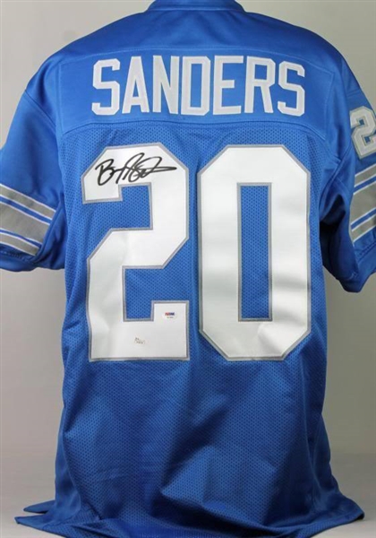 Barry Sanders Signed Detroit Lions Jersey (PSA/DNA & JSA)