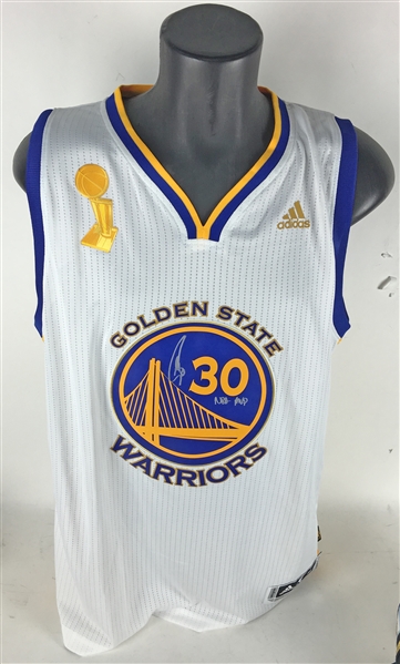 73-9: Stephen Curry Signed & Inscribed "NBA MVP" Official NBA Finals Swingman Jersey (PSA/JSA Guaranteed)