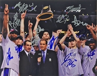 2010 Duke Blue Devils (National Champs) Team Signed 11 x 14 Color Photo with 13 Signatures (PSA/JSA Guaranteed)