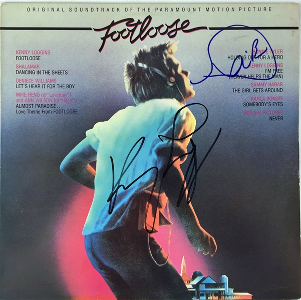 Footloose: Kevin Bacon & Kenny Loggins Dual Signed Movie Soundtrack Album Cover (PSA/JSA Guaranteed)