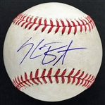 Kris Bryant Signed & Game Used OML Baseball from 7-27-15 Game vs. Rockies (Bryant Hits Walk-Off HR)(JSA & MLB Holo)