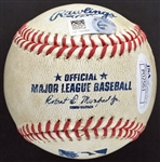 Kris Bryant Signed Game Used OML Baseball :: 4-18-2015 :: Bryant's First Career Hit Game! (MLB Holo & JSA)