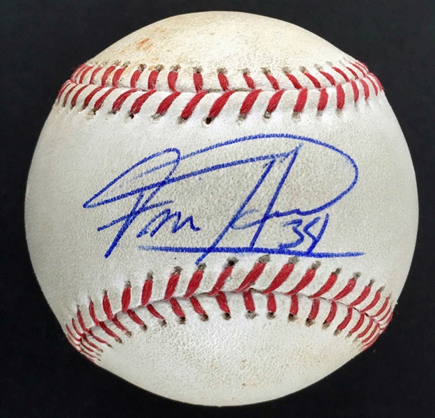 Felix Hernandez Game Used & Signed OML Baseball :: 7/21/2013 vs HOU :: Hernandez Pitched Baseball! (MLB Holo & JSA)