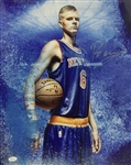 Kristaps Porzingis Signed 11 x 14 New York Knicks Photo (JSA)