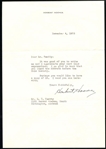 President Herbert Hoover 1935 Typed Signed Letter (JSA)
