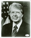 Jimmy Carter Signed 8 x 10 Black & White Photo w/ Rare Full Name Autograph! (JSA)