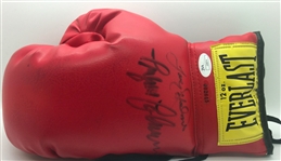 Rare Ingemar Johansson & Larry Holmes Dual Signed Boxing Glove (JSA)