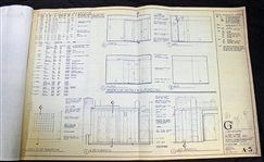 The Grateful Dead: Jerry Garcia & Bob Weir Unique Signed Blueprints for Co-Owned NYC Penthouse - Signed by Both & Initialed 6 Times! (PSA/DNA)