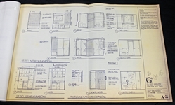 The Grateful Dead: Jerry Garcia & Bob Weir Unique Signed Blueprints for Co-Owned NYC Penthouse - Signed by Both & Initialed 6 Times! (PSA/DNA)