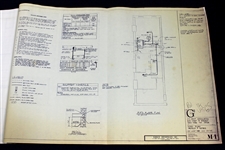 The Grateful Dead: Jerry Garcia & Bob Weir Unique Signed Blueprints for Co-Owned NYC Penthouse - Signed by Both & Initialed 6 Times! (PSA/DNA)