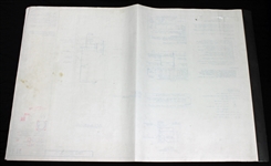 The Grateful Dead: Jerry Garcia & Bob Weir Unique Signed Blueprints for Co-Owned NYC Penthouse - Signed by Both & Initialed 6 Times! (PSA/DNA)