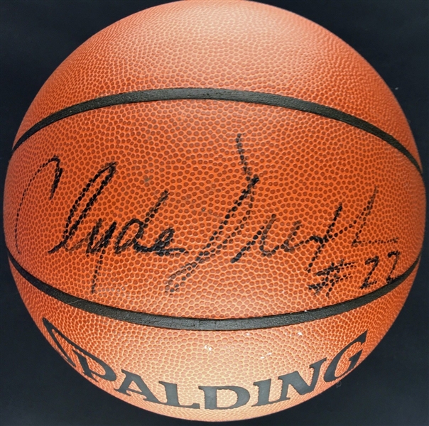 Clyde Drexler Signed NBA I/O Basketball (JSA)