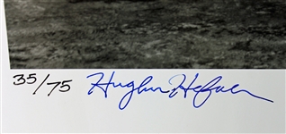 Hugh Hefner Signed Earl Moran Silver Gelatin Photo of Marilyn Monroe (PSA/DNA)