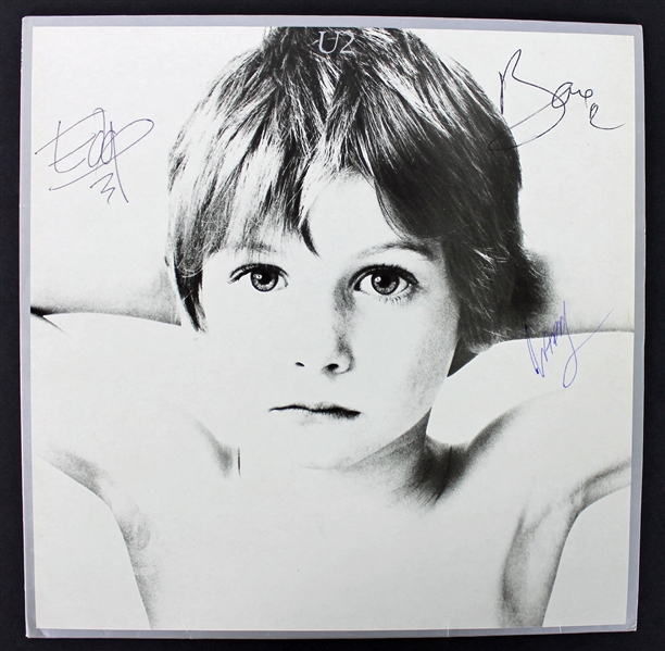 U2 Multi-Signed (3) Signed Debut "Boy" Album (PSA/DNA)