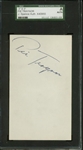 Pie Traynor Signed 3 x 5 Index Card (JSA Encapsulated)