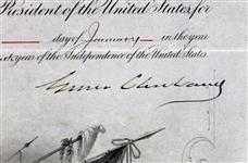 President Grover Cleveland Signed 1887 Military Commission Document (PSA/DNA)