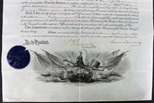 President Grover Cleveland Signed 1887 Military Commission Document (PSA/DNA)