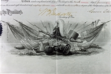 President Grover Cleveland Signed 1887 Military Commission Document (PSA/DNA)