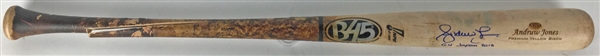 Andruw Jones Signed Game Used 203 AJ25 Baseball Bat (PSA/DNA)