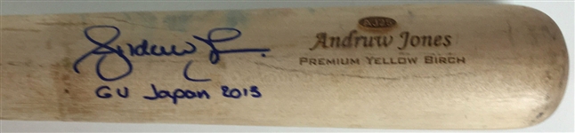 Andruw Jones Signed Game Used 203 AJ25 Baseball Bat (PSA/DNA)