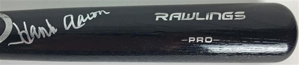 Hank Aaron Near-Mint Signed Baseball Bat (PSA/DNA)