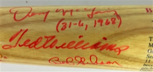 Tiger Stadium Multi-Signed Baseball Bat w/ Ted Williams, Bob Gibson & Denny McLain (PSA/DNA)