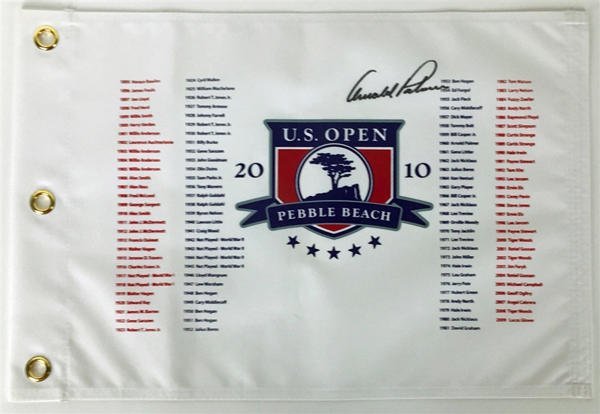 Arnold Palmer Signed Pebble Beach Golf Flag (PSA/DNA)