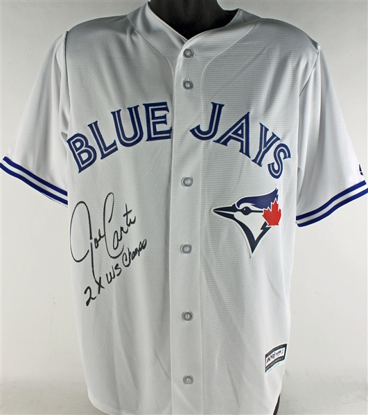 Joe Carter Signed Blue Jays Majestic Jersey (PSA/DNA)