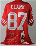 Dwight Clark Unique Signed Sprint Right Option Jersey w/ Embroidered The Catch Play! (PSA/DNA) 