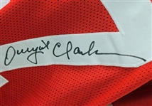 Dwight Clark Unique Signed Sprint Right Option Jersey w/ Embroidered The Catch Play! (PSA/DNA) 