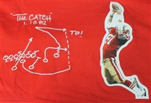 Dwight Clark Unique Signed Sprint Right Option Jersey w/ Embroidered The Catch Play! (PSA/DNA) 